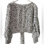 Arula Leopard Print Peasant Crop Blouse Ring Photo 1