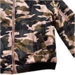 Miss London Jacket Coat Pink Olive Black Quilted Camouflage Bomber Coat Large Photo 7
