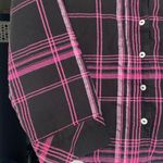 Victoria's Secret Victoria’s Secret Pink Black Plaid Flannel Shimmer Pajama Set Size M Photo 4