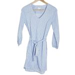 J. Crew Factory Blue/White Striped Tie Photo 1