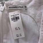 Abercrombie & Fitch High-Neck Linen Blend White Maxi Dress Medium Tall NWT Photo 5