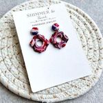 Handmade Polymer Clay Earrings Red Photo 0
