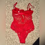 Victoria's Secret VS Red Lace Teddy Lingerie Photo 4