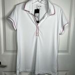 Adidas White And Pink Golf Polo Shirt Photo 0
