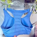 Nike Dri Fit Sports Bra Blue Print Athletic Running Womens Small Photo 1