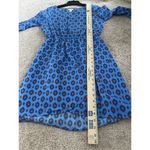 J. Crew Long Sleeve Blue Floral Medallion Print Tulip Hem Size 2 Cute Preppy Photo 5