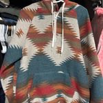 Western Aztec Oversized Quarter Zip Size Large Multiple Photo 0