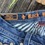 Rock Revival  Blue Denim Tansy Mid Rise curvy Boot Cut Embellished Jeans 27 Photo 5