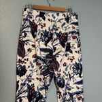 Diane Von Furstenberg  Dakota White Rose Floral Skinny Trouser Pants Size 12‎ Photo 8