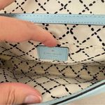 Kate Spade Mint Green Leather Square Clutch Handbag Purse Silver Hardware Photo 11