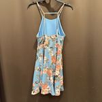 Blu Pepper Floral Strappy Mini Dress - Blue and Peach Photo 1