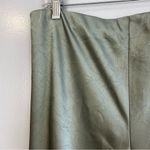 Vince NWT Satin Bias Green High Waisted Wide Leg Crinkle Texture Pants Large Photo 4