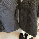 Gap  Long Sleeve Wrap Dress Modest Polka Dot Black White Women's Small Photo 6