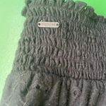 Hollister Black Crop Top Belly Shirt Eyelet Cute! EUC Size L Large Photo 4