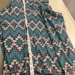Red Camel Hoodie Aztec Patterned in Teal and Maroon MEDIUM Great feeling and looks!! Photo 3