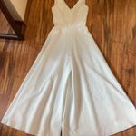 Vintage 70s Disco Extreme Flare Wide Leg Bell Bottom Jumpsuit White Size XS Photo 0