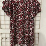 Acting Pro  Black Rosebud Ruffle Blouse | NWOT | Size 1X | Feminine & Flow Photo 4