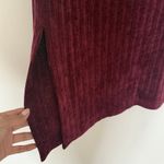 Hutch NWT  Wine Velour Rib Midi Skirt Side Slit Zipper Elegant Womens Sz S Photo 6