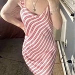 Rebecca vallance white striped Marrakech ruffle silk sleeveless dress Size 4 Photo 3