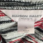 Allison Daley  black red and white jewel neckline hardware sweater top size 1X Photo 4