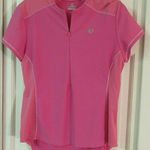 Pearl Izumi  cycling top pink with partial zip sz Large Photo 0