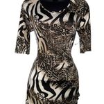 Avec Les Filles Y2K Animal Print Bodycon Slashed Mini Dress Photo 0