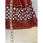 Anthropologie Hazel Babydoll Tank Top Sz S Red Smocked Boho Embroidered Beaded Photo 5