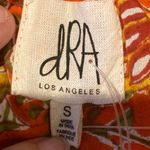 dRA Anthropologie orange and floral block print caftan midi dress. Size Small Photo 5