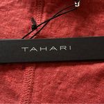 Tahari   100% Linen Top Orange Short Sleeve V-Neck Sz 1X NWT Photo 8