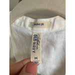 Old Navy  100% Linen Blouse Sleeveless Preppy Resort Speing Summer Embroidered Photo 4