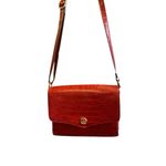 Giani Bernini Women's Red Croc Embossed Crossbody Bag Medium Casual Photo 2
