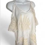 Gimmicks by BKE  Cream Blouse with Fern Design Photo 3