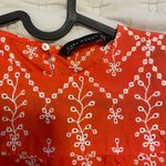 ZARA Orange Embroidered  Women's Top Photo 1
