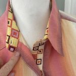 Robert Graham  Colorful Retro Geometric Sunrise Cuff Buttondown Shirt Size 8 Photo 3