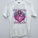 Teddy Bear Shirt 90s Heart TShirt Lucy Rigg Art Grandma T Shirt Romantic Med NWT White Photo 0