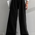 Asymmetrical Contrast Waistband Wide Leg
Dress Pants Black Size XS Photo 0