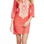 Boden Ingrid Silk Blend Dress Shift Dress Size US 6 Boho Colorful Tapestry Red Photo 12