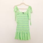 Y2K ASOS DESIGN Womens Dress Size‎ 2 Green Smocked Ruffle Coquette Fairy Summer Photo 1