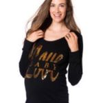 Motherhood Maternity  Love Sequin Sweatshirt - XL Photo 0