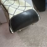 Dooney & Bourke Black and Cream Logo Satchel with blue duck bag charm Photo 9
