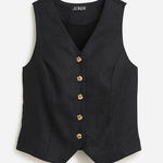 J.Crew Slim-fit Vest in Linen Black Photo 0