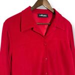 Sag Harbor Faux Suede Jacket | Petite Large | Velour Velvet | Classic Red Size undefined Photo 3