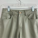 ZARA  Eco-Leather Straight Leg Pants Size: 1 Photo 1