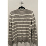 Lauren Ralph Lauren  Striped Knit Grey White Sweater Photo 3