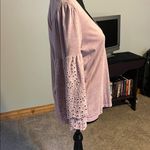 American Eagle  Outfitters Light Pink Eyelet Sleeve Blouse Photo 1