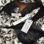 NWT V. Chapman Geneva tie Blouse in Leopard cheetah animal print top REVOLVE Gold Size 4 Photo 1