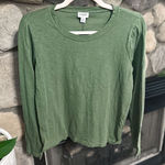JCrew 100% Cotton Top Green Size M Photo 0