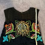 Free People  Black Embroidered Top Photo 4