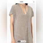 ZARA  SHEER METALLIC MAXI DRESS Photo 2