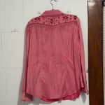 Rock & Roll Cowgirl  Pink Embellished Western Snap Shirt Womens XXL Embroidered Photo 4